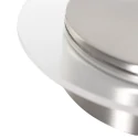 Steinhauer Applique et plafonnier LIDO rond, réglable, indirect, perforé IP20, acier brossé gradable
