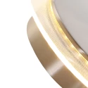 Steinhauer Applique et plafonnier LIDO rond, réglable, indirect, perforé IP20, acier brossé gradable