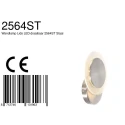 Steinhauer Applique et plafonnier LIDO rond, réglable, indirect, perforé IP20, acier brossé gradable