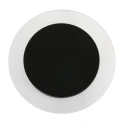 Applique et plafonnier LIDO rond, réglable, indirect, perforé IP20, noir mat gradable