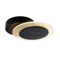 Applique et plafonnier LIDO rond, réglable, indirect, perforé IP20, noir mat gradable