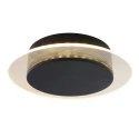 Applique et plafonnier LIDO rond, réglable, indirect, perforé IP20, noir mat gradable