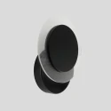 Applique et plafonnier LIDO rond, réglable, indirect, perforé IP20, noir mat gradable