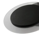Applique et plafonnier LIDO rond, réglable, indirect, perforé IP20, noir mat gradable