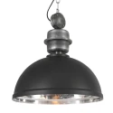 Mexlite Luminaire à suspension GAEVE grand, rond E27 IP20, noir mat gradable