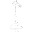 Mexlite Luminaire à suspension GAEVE grand, rond E27 IP20, noir mat gradable