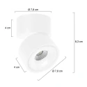 Mexlite Luminaire de plafond FEZ à 1 flamme IP20, blanche gradable