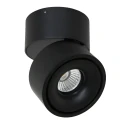 Luminaire de plafond FEZ à 1 flamme, rond, pivotant, rotatif, reculer IP20, noir mat gradable