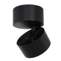 Mexlite ceiling luminaire FEZ 1 flame, round, swivelling, rotatable, set back IP20, black matt dimmable