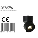 Mexlite ceiling luminaire FEZ 1 flame, round, swivelling, rotatable, set back IP20, black matt dimmable