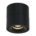 Mexlite ceiling luminaire FEZ 1 flame, round, swivelling, rotatable, set back IP20, black matt dimmable