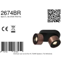 Mexlite Luminaire de plafond FEZ à 2 flammes IP20, bronze gradable