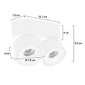 Mexlite ceiling luminaire FEZ BLACK IP20, dimmable