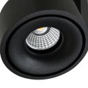 Mexlite Luminaire de plafond FEZ à 2 flammes, ovale, pivotant, rotatif, reculer IP20, noir mat gradable