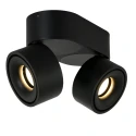 Mexlite Luminaire de plafond FEZ à 2 flammes, ovale, pivotant, rotatif, reculer IP20, noir mat gradable