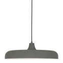 Steinhauer pendant luminaire KRISIP down, 1 flame, flat E27 IP20, grey, mat dimmable