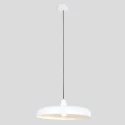 Steinhauer pendant luminaire KRISIP down, 1 flame, flat E27 IP20, white matt dimmable