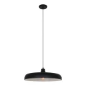 pendant luminaire KRISIP down, 1 flame, flat E27 IP20, black matt dimmable