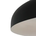Steinhauer pendant luminaire KRISIP down, 1 flame, flat E27 IP20, black matt dimmable