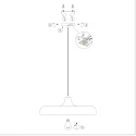 Steinhauer pendant luminaire KRISIP down, 1 flame, flat E27 IP20, black matt dimmable