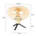 Steinhauer table lamp REFLEXION 1 flame E27 IP20, brass dimmable
