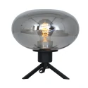 table lamp REFLEXION - Ø 22CM 1 flame, flat, with switch, with plug E27 IP20, black matt 