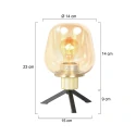 Steinhauer table lamp REFLEXION 1 flame E27 IP20, brass dimmable