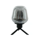 Lampe de table REFLEXION - Ø 14CM à 1 flamme, avec interrupteur, avec prise de courant E27 IP20, noir mat 