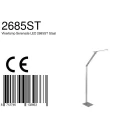Steinhauer Lampadaire SERENADE CCT Switch, réglable, avec variateur tactile IP20, aluminium brossé gradable