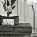 Steinhauer Lampadaire SERENADE CCT Switch, réglable, avec variateur tactile IP20, aluminium brossé gradable