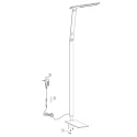Steinhauer Lampadaire SERENADE CCT Switch, réglable, avec variateur tactile IP20, aluminium brossé gradable