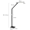 Steinhauer floor lamp SERENADE CCT Switch, adjustable, with touch dimmer IP20, black matt dimmable
