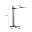 Mexlite Lampe de bureau STEKK inclinable, avec variateur tactile IP20, noir mat gradable