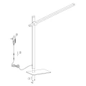 Mexlite Lampe de bureau STEKK inclinable, avec variateur tactile IP20, noir mat gradable