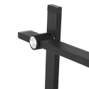 Mexlite Lampadaire STEKK inclinable, avec variateur tactile IP20, noir mat gradable
