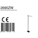Mexlite Lampadaire STEKK inclinable, avec variateur tactile IP20, noir mat gradable