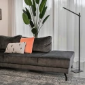 Mexlite Lampadaire STEKK inclinable, avec variateur tactile IP20, noir mat gradable
