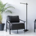Mexlite Lampadaire STEKK inclinable, avec variateur tactile IP20, noir mat gradable