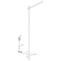 Mexlite Lampadaire STEKK inclinable, avec variateur tactile IP20, noir mat gradable
