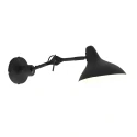 anne light & home Luminaire mural KASKET avec interrupteur, avec bras articulé, avec prise de courant E27 IP20, noir mat 