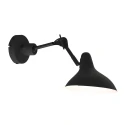 anne light & home Luminaire mural KASKET avec interrupteur, avec bras articulé, avec prise de courant E27 IP20, noir mat 