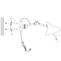 anne light & home Luminaire mural KASKET avec interrupteur, avec bras articulé, avec prise de courant E27 IP20, noir mat 