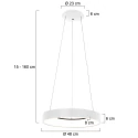 pendant luminaire RINGLEDE - Ø 48CM large, round, direct / indirect IP20, gold dimmable