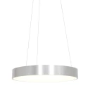 pendant luminaire RINGLEDE - Ø 48CM large, round, direct / indirect IP20, silver brushed dimmable