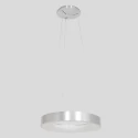 Steinhauer pendant luminaire RINGLEDE - Ø 48CM large, round, direct / indirect IP20, silver brushed dimmable