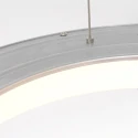 Steinhauer pendant luminaire RINGLEDE - Ø 48CM large, round, direct / indirect IP20, silver brushed dimmable