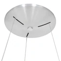 Steinhauer pendant luminaire RINGLEDE - Ø 48CM large, round, direct / indirect IP20, silver brushed dimmable