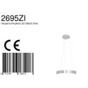 Steinhauer pendant luminaire RINGLEDE - Ø 48CM large, round, direct / indirect IP20, silver brushed dimmable