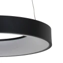 Steinhauer pendant luminaire RINGLEDE - Ø 48CM large, round, direct / indirect IP20, black matt dimmable