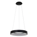 Steinhauer pendant luminaire RINGLEDE - Ø 48CM large, round, direct / indirect IP20, black matt dimmable